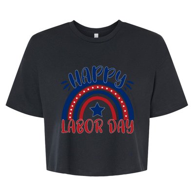 Happy Labor Day Celebration Graphic Bella+Canvas Jersey Crop Tee