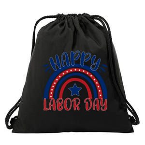 Happy Labor Day Celebration Graphic Drawstring Bag