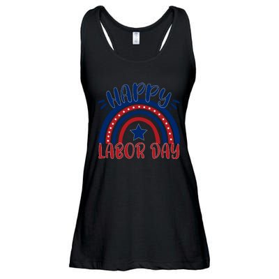 Happy Labor Day Celebration Graphic Ladies Essential Flowy Tank