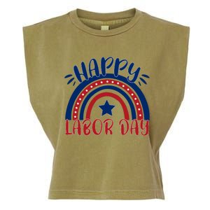 Happy Labor Day Celebration Graphic Garment-Dyed Women's Muscle Tee