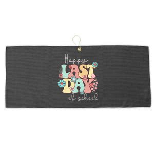 Happy Last Day of School Teacher Student Graduation Large Microfiber Waffle Golf Towel