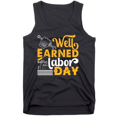 Happy Labor Day Design Union Worker Tank Top