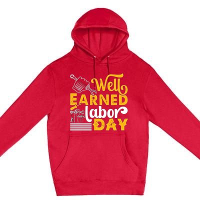 Happy Labor Day Design Union Worker Premium Pullover Hoodie