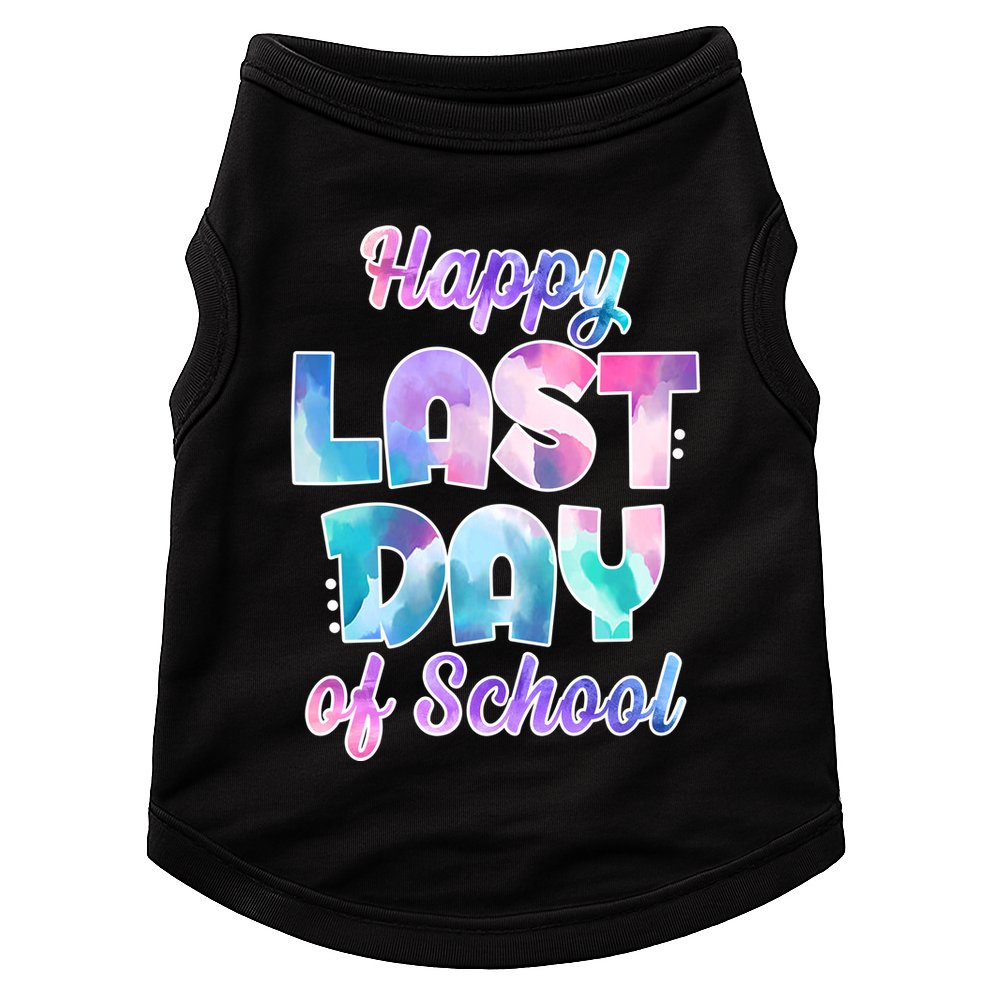 Happy Last Day Of School Colorful Doggie Tank