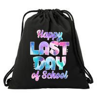 Happy Last Day Of School Colorful Drawstring Bag