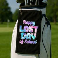 Happy Last Day Of School Colorful Golf Towel