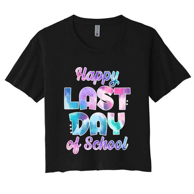 Happy Last Day Of School Colorful Crop Top