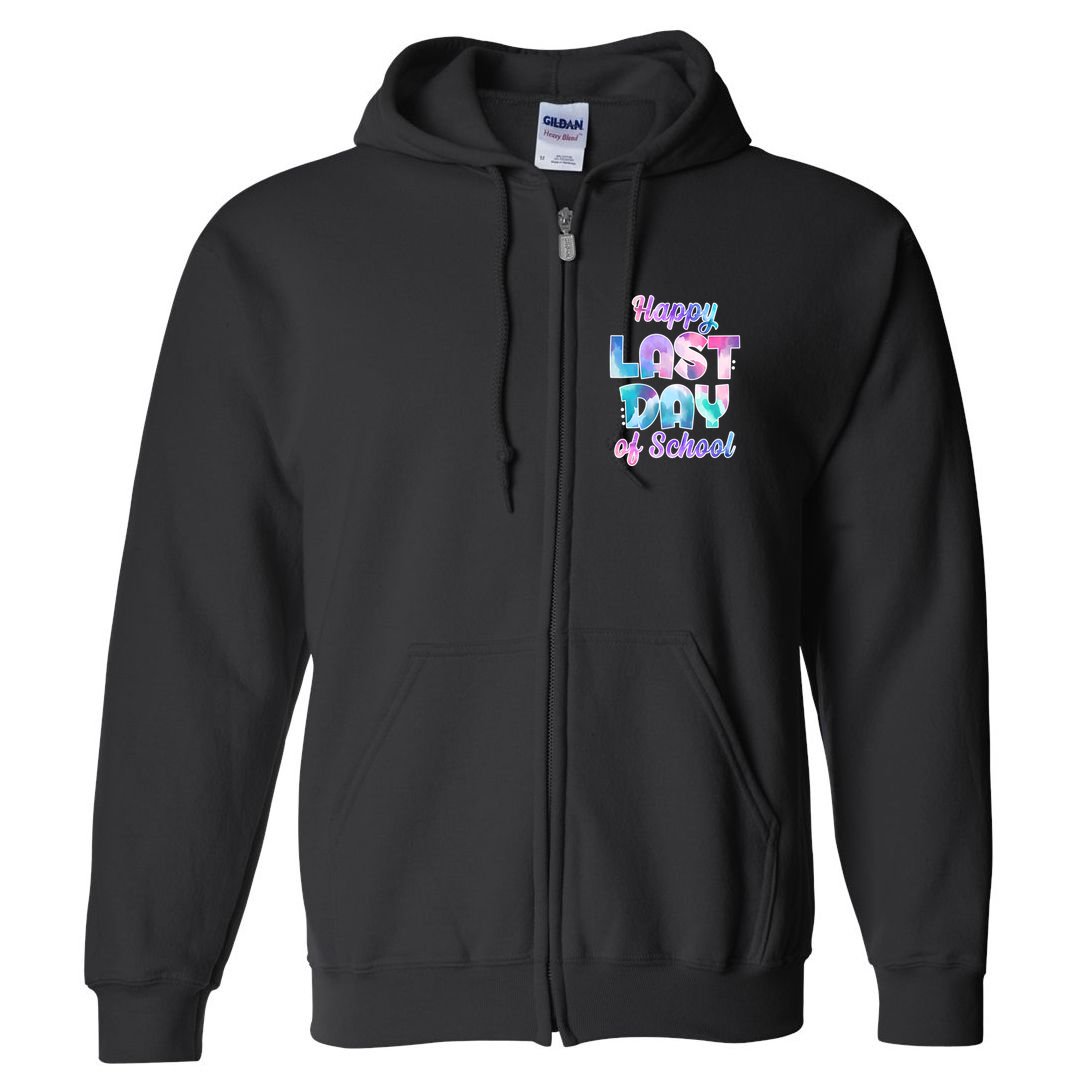Happy Last Day Of School Colorful Full Zip Hoodie