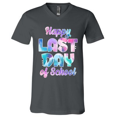 Happy Last Day Of School Colorful V-Neck T-Shirt