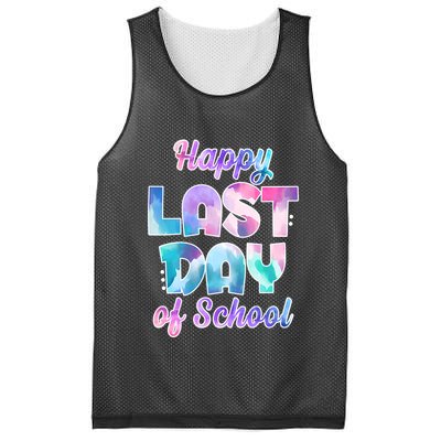 Happy Last Day Of School Colorful Mesh Reversible Basketball Jersey Tank