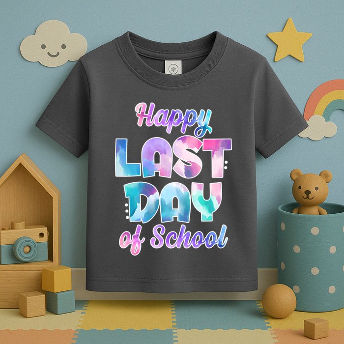 Happy Last Day Of School Colorful Toddler T-Shirt