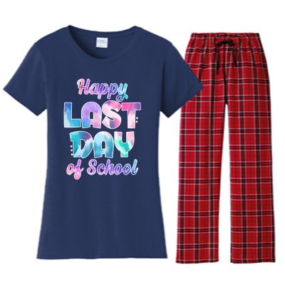 Happy Last Day Of School Colorful Women's Flannel Pajama Set