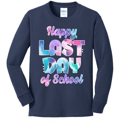 Happy Last Day Of School Colorful Kids Long Sleeve Shirt