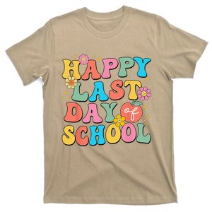 Happy Last Day Of School Graduation Groovy Teacher Student T-Shirt