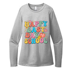 Happy Last Day Of School Graduation Groovy Teacher Student Womens CVC Long Sleeve Shirt