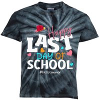 Happy Last Day Of School Hello Summer Students And Teachers Kids Tie-Dye T-Shirt