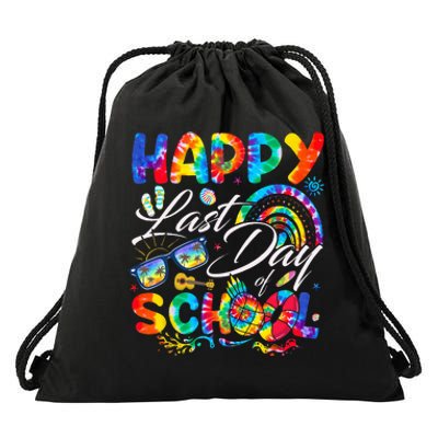 Happy Last Day Of School Teachers End Of Year Students Drawstring Bag