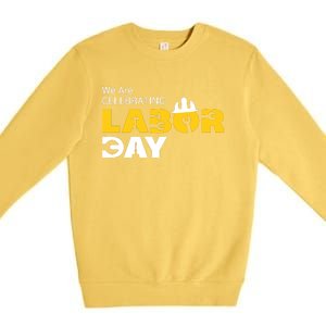 Happy Labor Day Celebration Graphic Premium Crewneck Sweatshirt