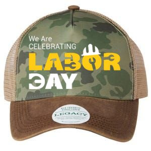 Happy Labor Day Celebration Graphic Legacy Tie Dye Trucker Hat