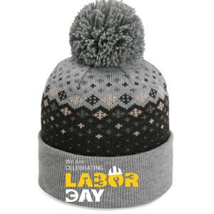 Happy Labor Day Celebration Graphic The Baniff Cuffed Pom Beanie