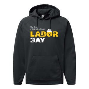 Happy Labor Day Celebration Graphic Performance Fleece Hoodie