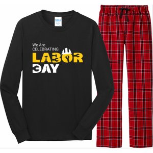 Happy Labor Day Celebration Graphic Long Sleeve Pajama Set