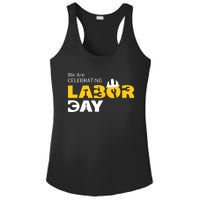 Happy Labor Day Celebration Graphic Ladies PosiCharge Competitor Racerback Tank