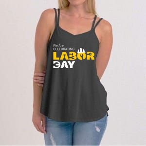 Happy Labor Day Celebration Graphic Women's Strappy Tank