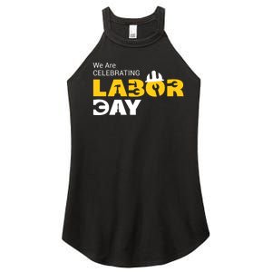 Happy Labor Day Celebration Graphic Women's Perfect Tri Rocker Tank