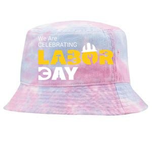 Happy Labor Day Celebration Graphic Tie-Dyed Bucket Hat