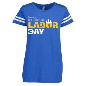 Happy Labor Day Celebration Graphic Enza Ladies Jersey Football T-Shirt