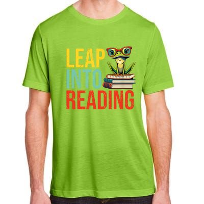 Happy Leap Day Teacher Leap Into Reading Leap Day 2024 Adult ChromaSoft Performance T-Shirt