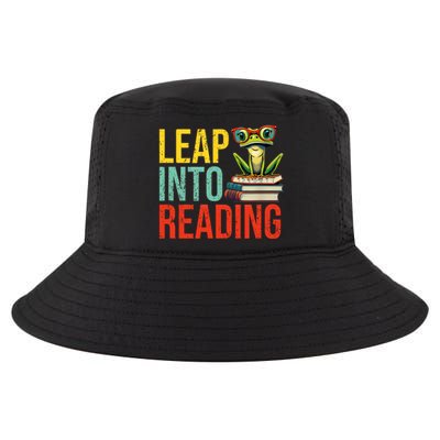 Happy Leap Day Teacher Leap Into Reading Leap Day 2024 Cool Comfort Performance Bucket Hat