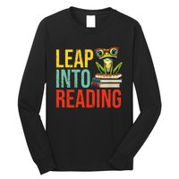 Happy Leap Day Teacher Leap Into Reading Leap Day 2024 Long Sleeve Shirt