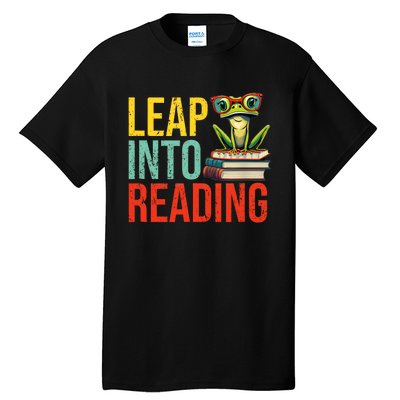 Happy Leap Day Teacher Leap Into Reading Leap Day 2024 Tall T-Shirt