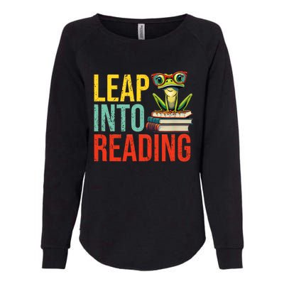 Happy Leap Day Teacher Leap Into Reading Leap Day 2024 Womens California Wash Sweatshirt