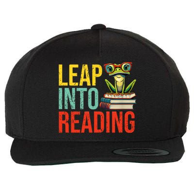 Happy Leap Day Teacher Leap Into Reading Leap Day 2024 Wool Snapback Cap