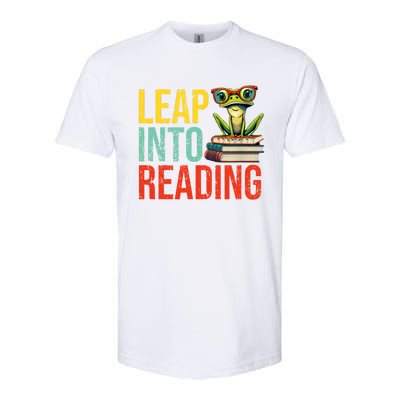 Happy Leap Day Teacher Leap Into Reading Leap Day 2024 Softstyle CVC T-Shirt