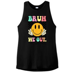 Happy Last Day Of School Bruh We Out Teachers Summer Gift Ladies PosiCharge Tri-Blend Wicking Tank