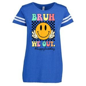 Happy Last Day Of School Bruh We Out Teachers Summer Gift Enza Ladies Jersey Football T-Shirt