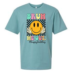 Happy Last Day Of School Bruh We Out Teachers Summer Gift Sueded Cloud Jersey T-Shirt