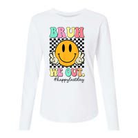 Happy Last Day Of School Bruh We Out Teachers Summer Gift Womens Cotton Relaxed Long Sleeve T-Shirt