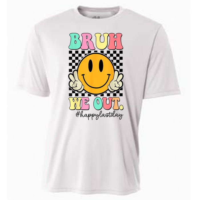 Happy Last Day Of School Bruh We Out Teachers Summer Gift Cooling Performance Crew T-Shirt