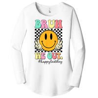 Happy Last Day Of School Bruh We Out Teachers Summer Gift Women's Perfect Tri Tunic Long Sleeve Shirt