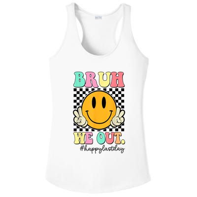 Happy Last Day Of School Bruh We Out Teachers Summer Gift Ladies PosiCharge Competitor Racerback Tank