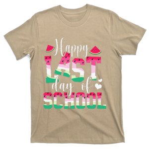 Happy Last Day Of School Watermelon Teachers Students Summer T-Shirt