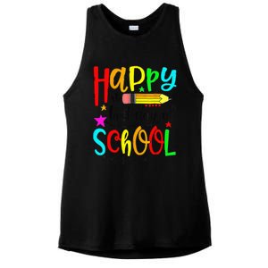 Happy Last Day Of Schools Hello Summer Teacher Student Cute Ladies PosiCharge Tri-Blend Wicking Tank