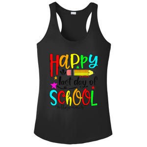 Happy Last Day Of Schools Hello Summer Teacher Student Cute Ladies PosiCharge Competitor Racerback Tank