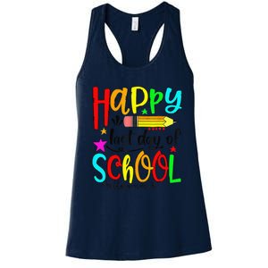 Happy Last Day Of Schools Hello Summer Teacher Student Cute Women's Racerback Tank