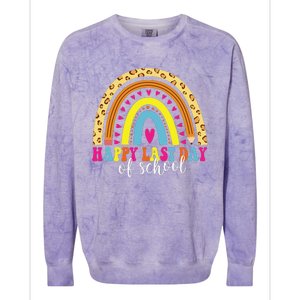 Happy Last Day of School Teacher Student Graduation Colorblast Crewneck Sweatshirt